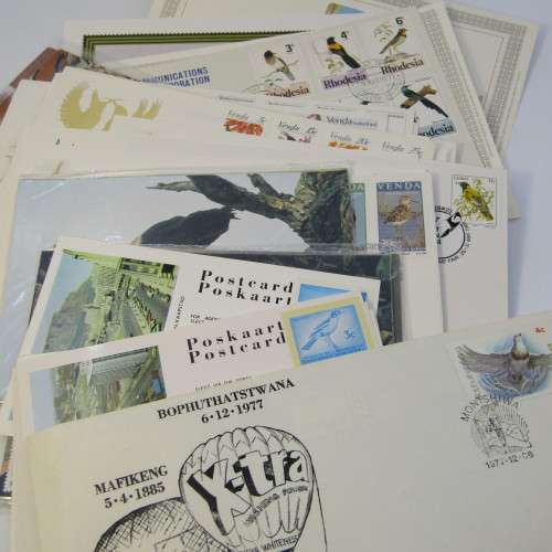 Lot of 66 postal items with Birds