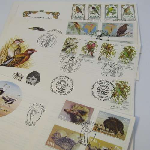 Lot of 66 postal items with Birds