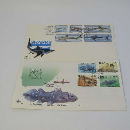 Lot of 12 postal items with fish