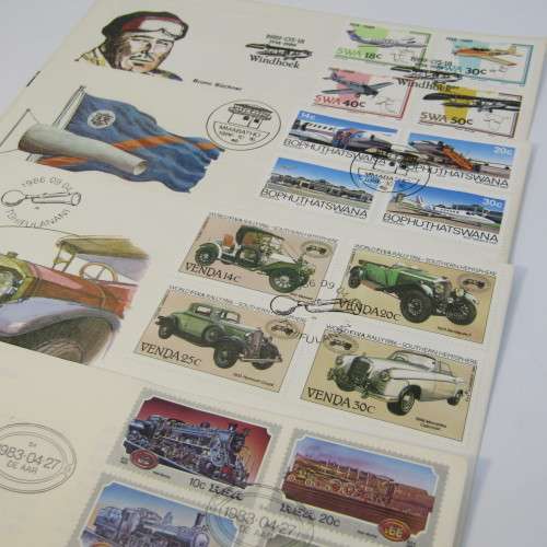 Lot of 19 postal items with planes, trains and automobiles