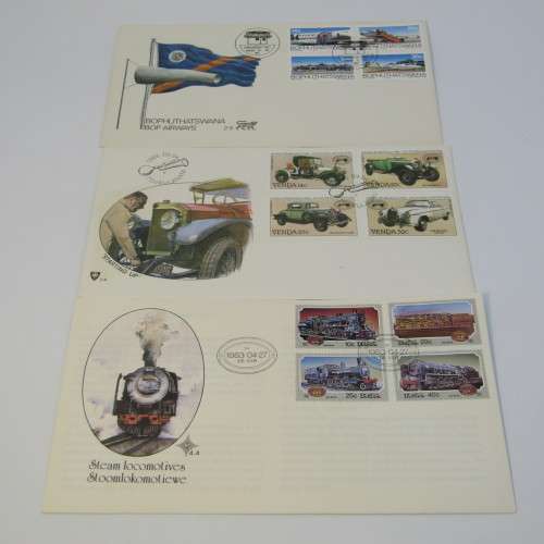 Lot of 14 postal items with planes, trains and automobiles