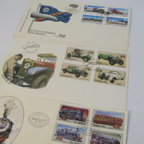 Lot of 14 postal items with planes, trains and automobiles