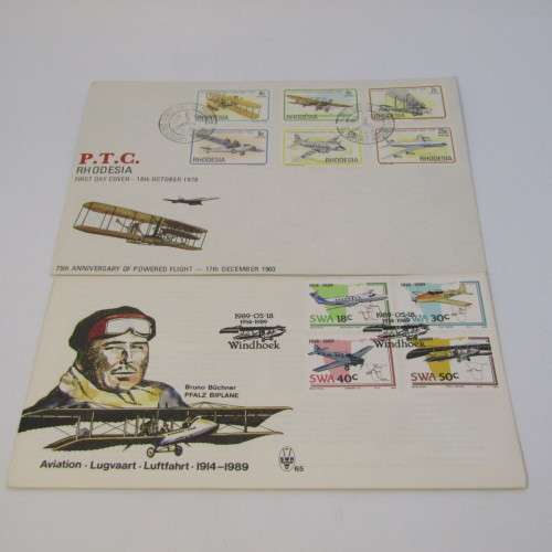 Lot of 14 postal items with planes, trains and automobiles