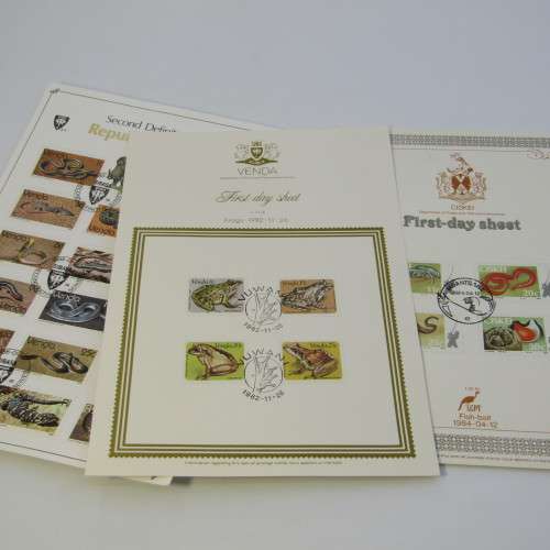 Lot of 9 Postal items with insects, snakes and small animals