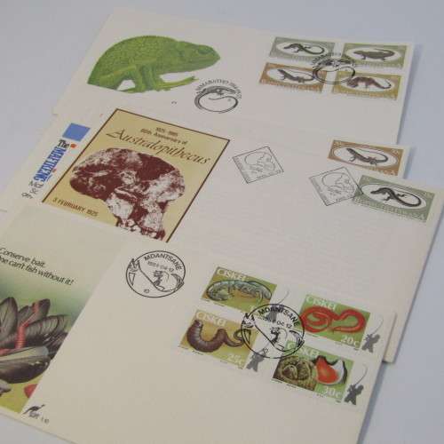 Lot of 11 Postal items with insects, snakes and small animals