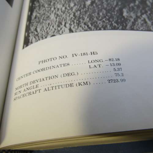 Lunar Orbiter photographic atlas of the moon - Bowker and Hughes - 375 plates of the moon