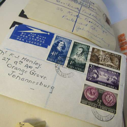 Stamp album with almost 1500 South Africa stamps - some very good ones - unresearched for variations