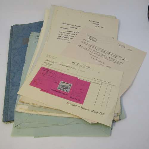 1931 Original paperwork to CA Logie - for building of house on ERF 20 Windhoek