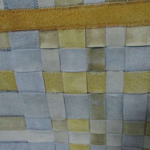 Beatrix Bosch leather artwork - Beautiful large piece named `Beach - Monday Morning - dated 1988