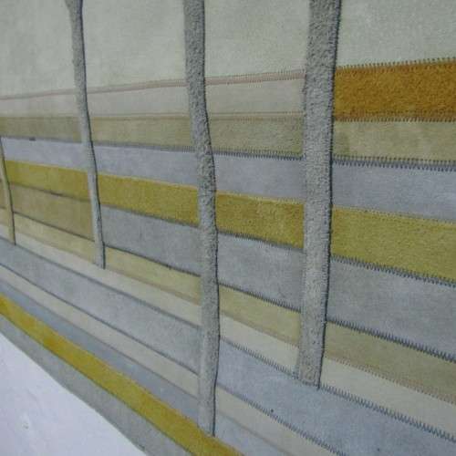 Beatrix Bosch leather artwork - Beautiful large piece named `Beach - Monday Morning - dated 1988