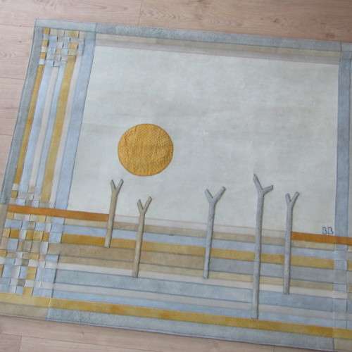 Beatrix Bosch leather artwork - Beautiful large piece named `Beach - Monday Morning - dated 1988