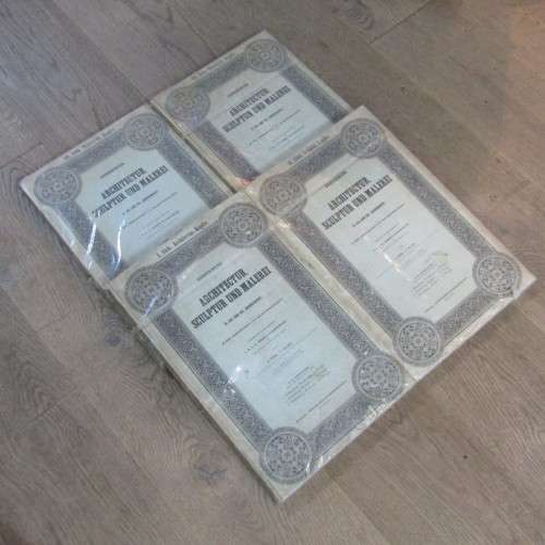 Set of 4 Achitector, Sculptur und Malerei - compiled by J.B.L.G. Seroux A`Agincourt - mid 1800`s