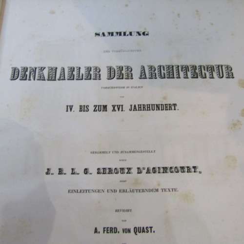 Set of 4 Achitector, Sculptur und Malerei - compiled by J.B.L.G. Seroux A`Agincourt - mid 1800`s