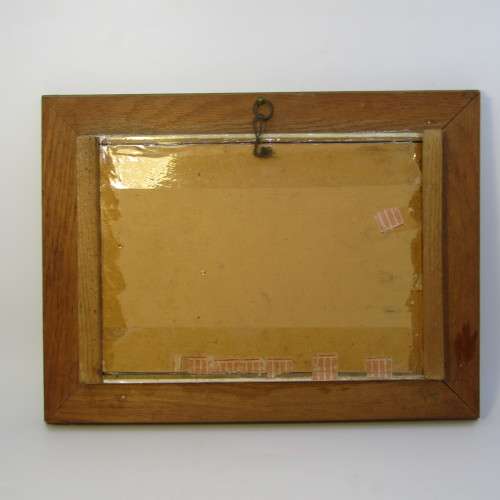 Antique Franz Hanfstaeng Verre Eglomise glass art reproduction of CL Fahrbacb`s work - circa 1900