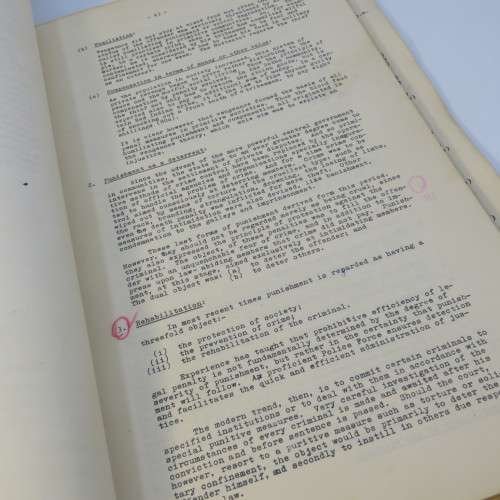 1963 Lectures for South African Police promotion examinations