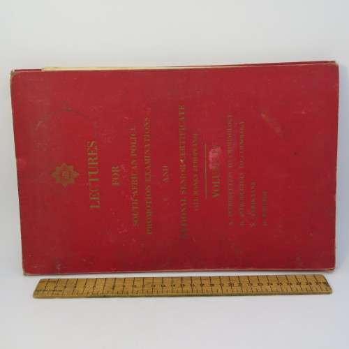 1963 Lectures for South African Police promotion examinations