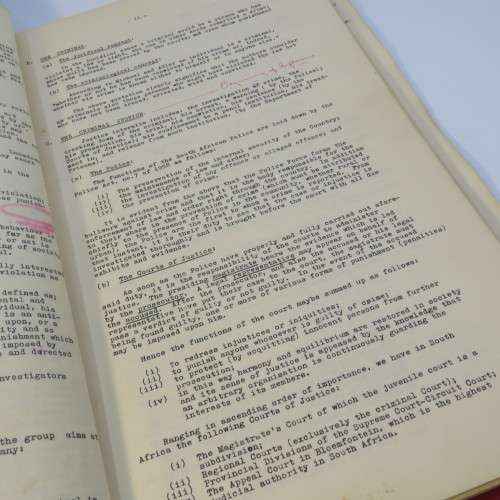 1963 Lectures for South African Police promotion examinations