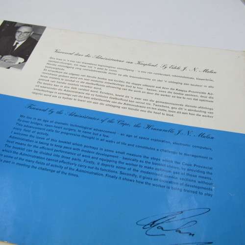 Booklet on the Cape Provincial Administration - 1960`s
