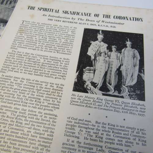 The Historic story of the Coronation - Ceremony and Ritual - 1952 booklet