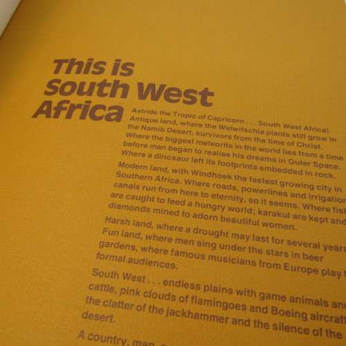 This is South West Africa vintage book - foreword by Dirk Mudge