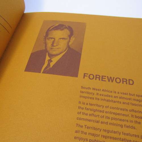 This is South West Africa vintage book - foreword by Dirk Mudge