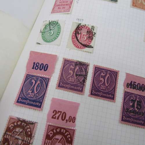 Album with early stamps from Finland, Norway, Sweden, Holland, German, Australia, Belgium, France