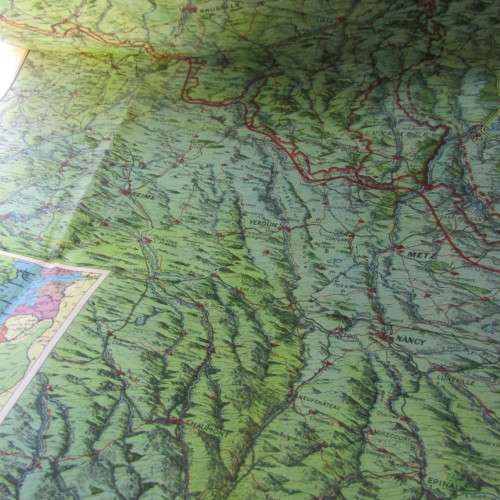 WW2 Daily Mail War Atlas with large air view map of the Western Front