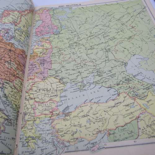 WW2 Daily Mail War Atlas with large air view map of the Western Front