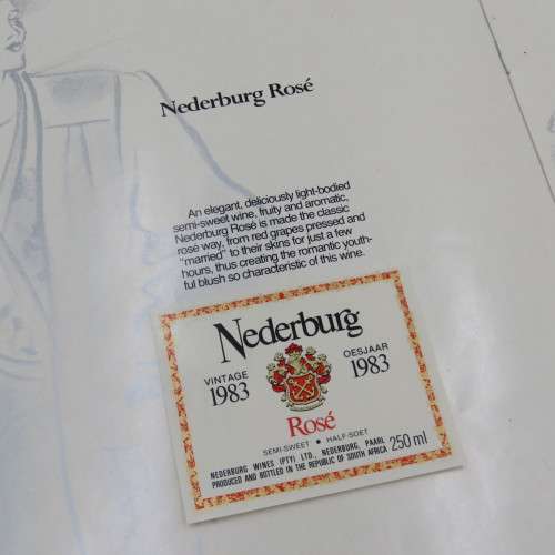 Booklet for the launch of the Audi 500 at Nederburg 1983 - With 8 wine labels