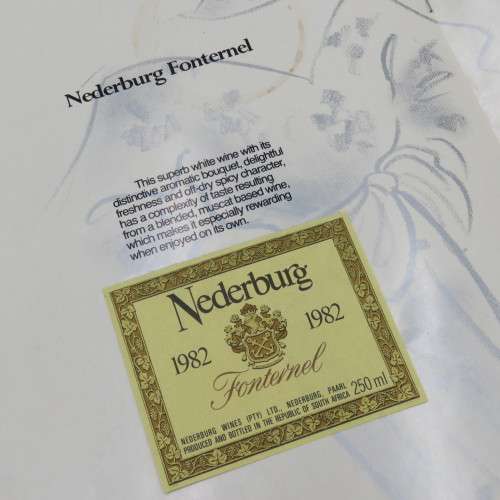 Booklet for the launch of the Audi 500 at Nederburg 1983 - With 8 wine labels
