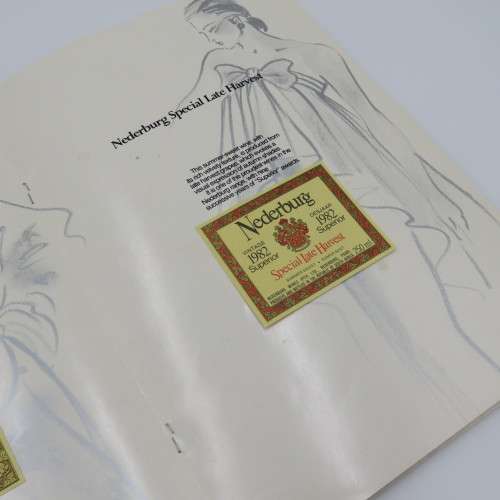 Booklet for the launch of the Audi 500 at Nederburg 1983 - With 8 wine labels