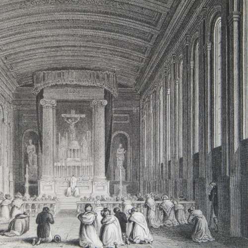 Engraving by J Rogers from painting by Geo Petrie - Printed by Fisher Son and Co
