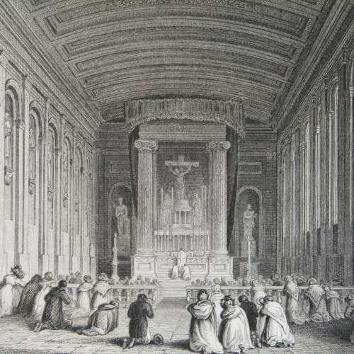 Engraving by J Rogers from painting by Geo Petrie - Printed by Fisher Son and Co