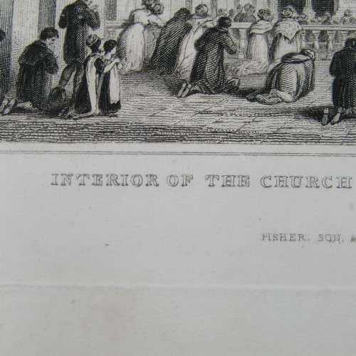 Engraving by J Rogers from painting by Geo Petrie - Printed by Fisher Son and Co