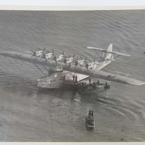 Original WW2 photo of Dornier flying boat in Southampton water