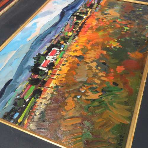Dale Elliott Painting Overberg scene - Size with frame 76 x 93 cm - Size without frame 37 x 56 cm