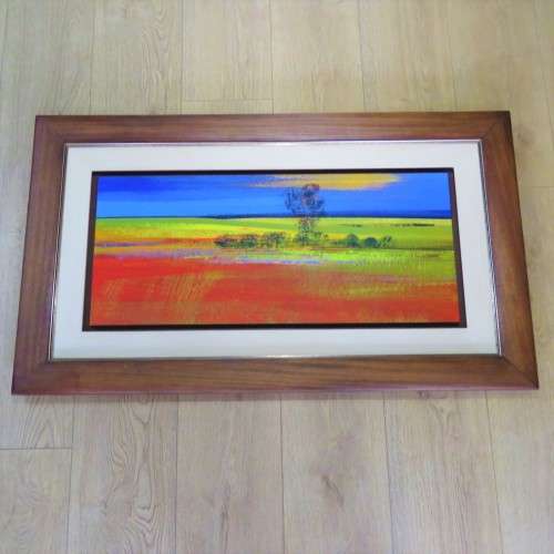 Derric van Rensburg Overberg landscape - Size with frame 72 x 123 cm - Size without frame 39 x 89 cm