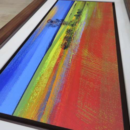 Derric van Rensburg Overberg landscape - Size with frame 72 x 123 cm - Size without frame 39 x 89 cm