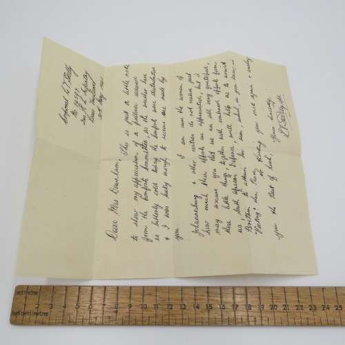 WW2 letter to Home comforts lady thanking her for a jersey - 1941 from Corporal Kelly