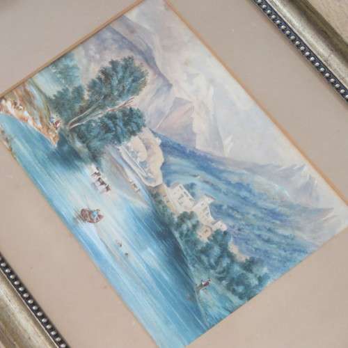 Watercolor painting of village by J.Ferrowlhot