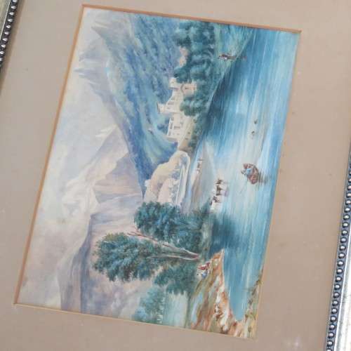 Watercolor painting of village by J.Ferrowlhot