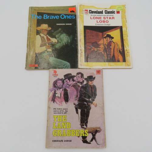 Lot of 3 vintage Western books by Emerson Dodge
