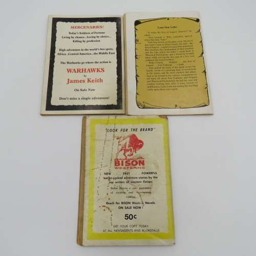 Lot of 3 vintage Western books by Emerson Dodge