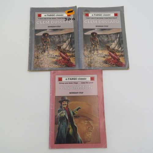 Lot of 3 vintage Western books by Morgan Culp - Fargo Classics