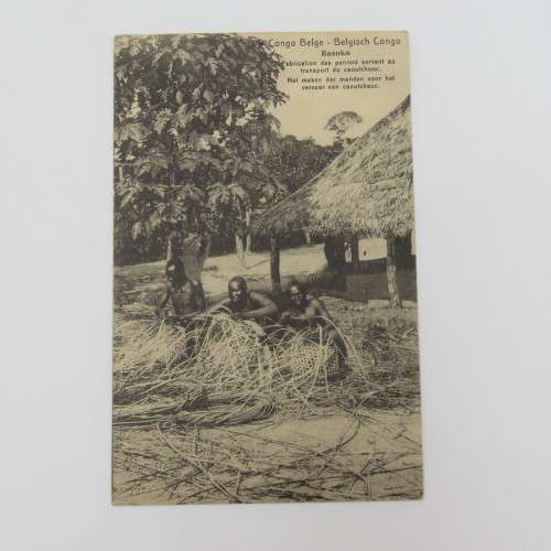 Belgian Congo postcard with preprinted 10 cent stamp - Unused