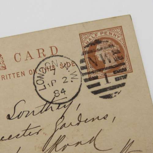 1884 Preprinted postcard cancelled in London