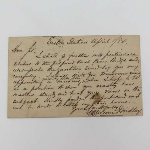 1884 Preprinted postcard cancelled in London