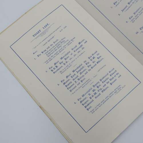 Toastmaster`s menu 1920/21 - Abbey Lodge