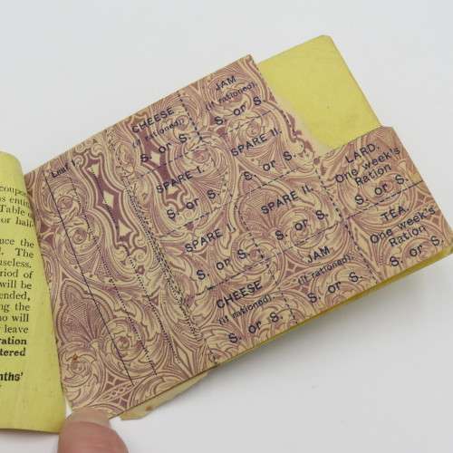 WW1 Soldier ration book dated 3 De  1918 - Belonged to PTE Kisbey-Green