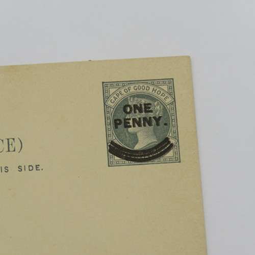 Cape of Good Hope one penny prepaid postcard late 1800`s